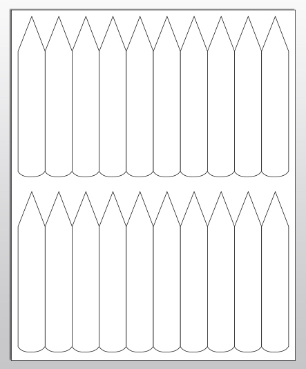 Stecketiketten aus PET Folie 200µ, 20 x 120 mm, weiß, 100 Blatt pro Packung